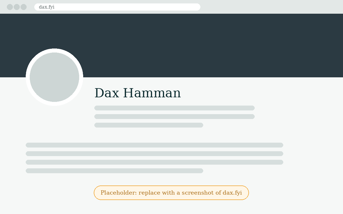 Screenshot of dax.fyi